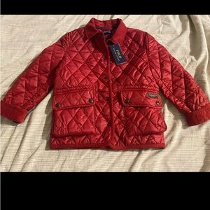 Polo Ralph Lauren Size 6 Boy’s Water Resistant Down & Corduroy Coat Red Nwt $95